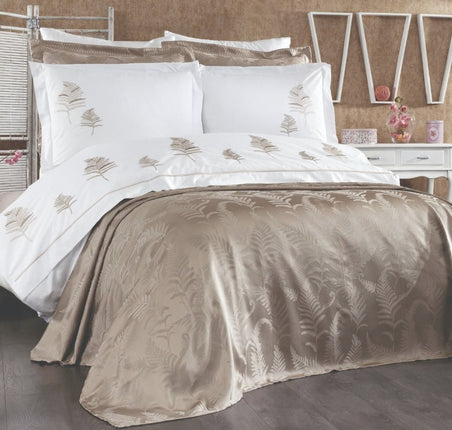 IPEKCE Ipekce Waldes Bedspreiset Beige 9 Delig