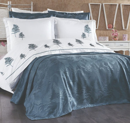 IPEKCE Ipekce Waldes Bedspreiset Indigo 9 Delig