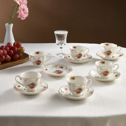 KARACA KARACA ANTIQUE ESPRESSOSET 12 DELIG |6 PERSOONS