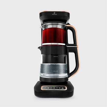 KARACA Karaca Çaysever Robotea Pro 4 in 1 automatische glas thee Machine Zwart Koper