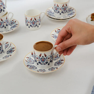 KARACA Karaca Haliç Espresso Koffieset 6-persoons 12-delig , 80 ml