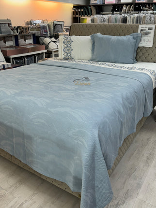 KARACA Karaca Home Blanche Waffle Bedspreiset Blauw