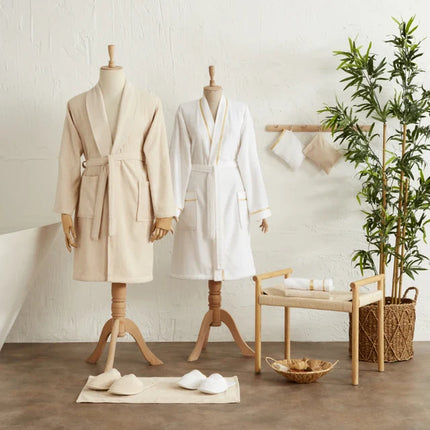 KARACA Karaca Home Glory Lurex 9-delige Familie Badset Gold-Beige