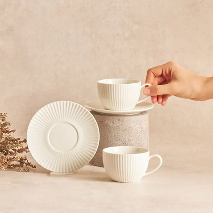 KARACA Karaca Seashell Cappuccino/Nescafeset 12-Delig | 6-Persoons