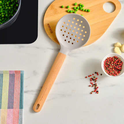 KARACA Karaca x Refika Gadgets siliconen schuimspaan met houten handvat