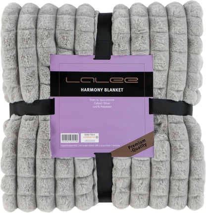 LALEE Harmony Vacht Deken Hoogpolig Soft Touch Zilver - 150x200 CM