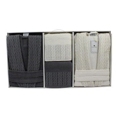 Lavella SENA WELLNESS SET | LICHTGRIJS-CREME 6-DELIG