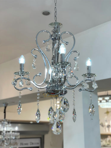 Liman Home Decor - Liman Online 4 - ARMIG ZILVER KROONLUCHTER 13055-4