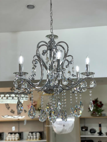 Liman Home Decor - Liman Online 6 - ARMIG ZILVER KROONLUCHTER 13055-6
