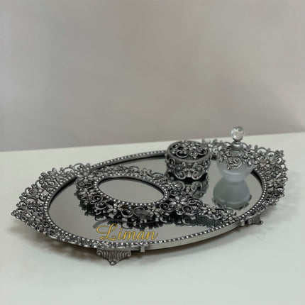 Liman Home Decor - Liman Online Batista Ovaal Bruidspiegelset 4 Dlg