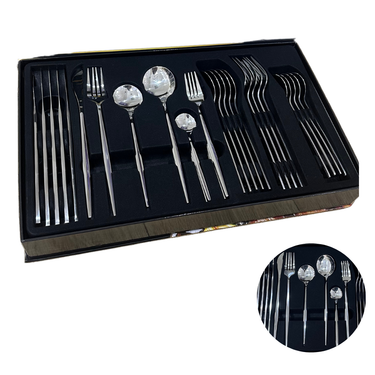 Liman Home Decor - Liman Online Bestekset 36-delig 6-persoons inox zilver - RB - 18-10