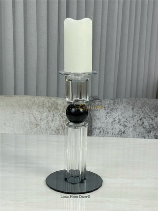 Liman Home Decor - Liman Online Bol Kandelaar Zwart -M-