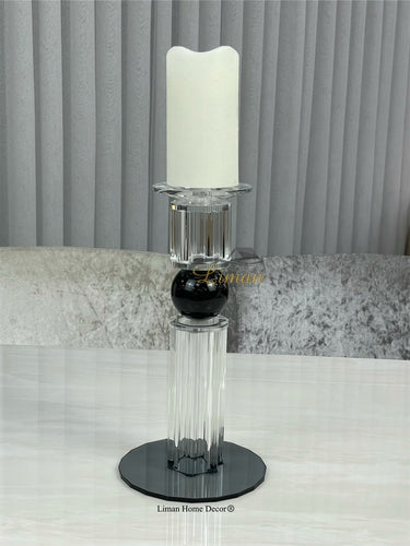 Liman Home Decor - Liman Online Bol Kandelaar Zwart -M-