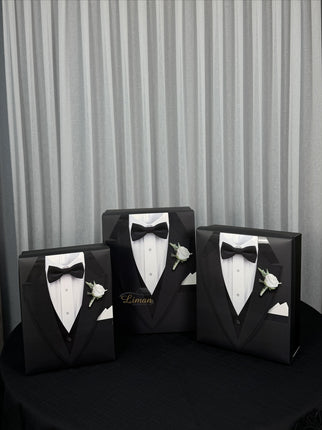 Liman Home Decor - Liman Online Bruidegom Doos Zwart 3 delige set