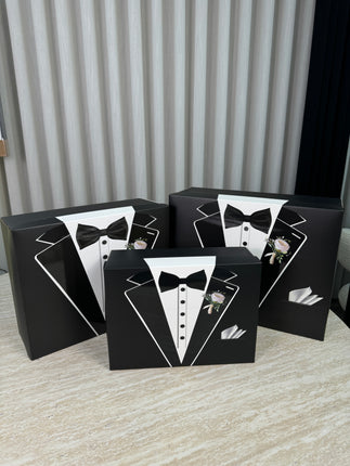 Liman Home Decor - Liman Online Bruidegom Doos Zwart 3 delige set