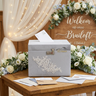 Liman Home Decor - Liman Online Bruiloft Enveloppendoos / Geldkist Grijs met Cijferslot