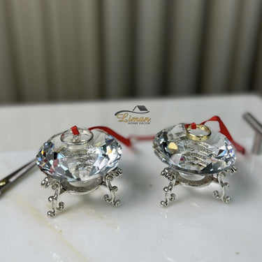 Liman Home Decor - Liman Online Diamond Ringhouders Zilver 2 Delig