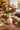Liman Home Decor - Liman Online FLESVAAS GOLD DOTS WIT 8,7X8,7XH20,2CM