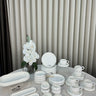 Liman Home Decor - Liman Online Full Moon Wit Ontbijtset 33 delig | 6 Persoons