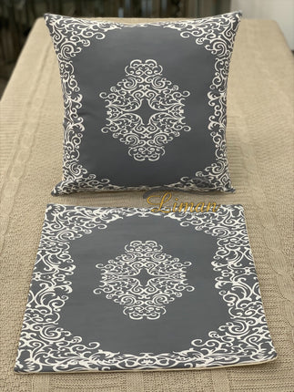 Liman Home Decor - Liman Online Grijs kussensloop 2 Stuks