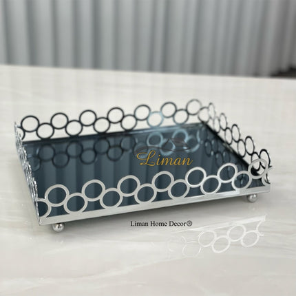 Liman Home Decor - Liman Online Halka Dienblad Klein Zilver