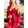 Liman Home Decor - Liman Online Jeremi Satijn Lingerieset 2 Delig Rood