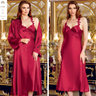 Liman Home Decor - Liman Online Jeremi Satijn Lingerieset 6 Delig Bordo