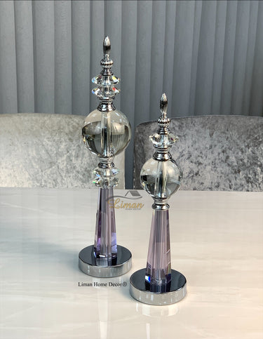 Liman Home Decor - Liman Online Kandelaar Met Bol 2 Delig Paars