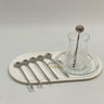 Liman Home Decor - Liman Online LUXE SCHELP THEELEPEL 6-DELIG ZILVER