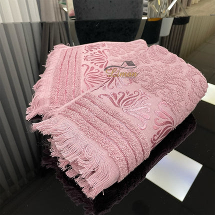 Liman Home Decor - Liman Online NUPAK KATOEN HANDDOEK 50 X 90CM ROZE