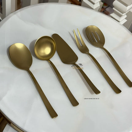 Liman Home Decor - Liman Online OKYANUS KEUKENGEREISET 5 DELIG MAT GOUD