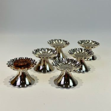 Liman Home Decor - Liman Online Papatya Dessertschalen 9cc Zilver 6 Delig