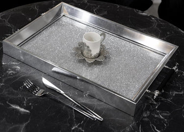 Liman Home Decor - Liman Online SPARKLING DIENBLAD | ZILVER
