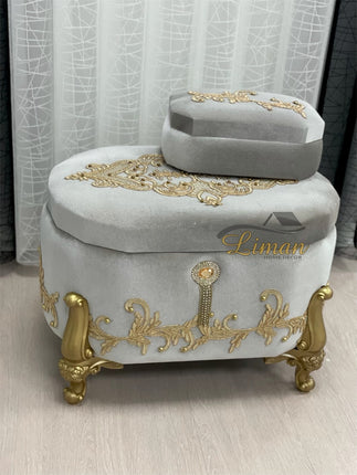 Liman Home Decor - Liman Online Sultan Bruidkisten Grijs