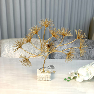 Liman Home Decor - Liman Online Telli Decoratie Agac Met Marmer Stand Gold