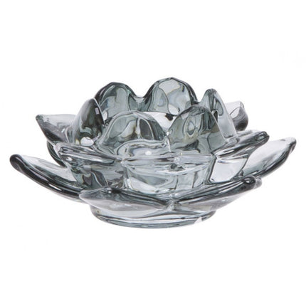 Liman Home Decor - Liman Online THEELICHTHOUDER FLOWER BLAUWGROEN 11,5X1