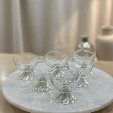 Liman Home Decor - Liman Online Toscana Lokumluk / Dessertschalen / Dip- / Sausschalen Zilver 6 Delig