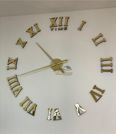 Liman Home Decor - Liman Online WANDKLOK ROMEINSE CIJFERS GOUD