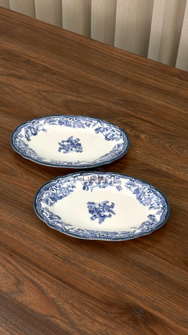 LIMAN New Vintage Navy Serveerbord 21cm | 2-delig