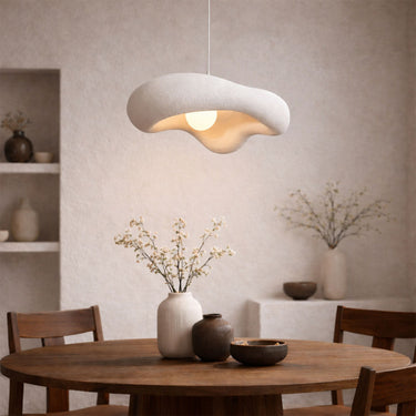 LimanOnline.com - Liman Home Decor Japandi Hanglamp Ø 50 cm Zenica Wit Steenlook