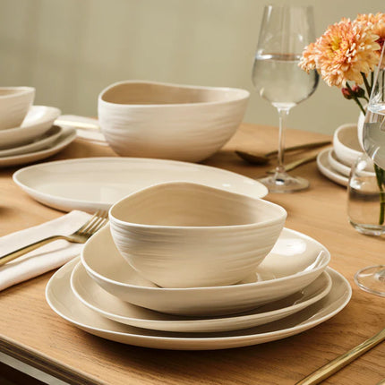 LimanOnline.com - Liman Home Decor Karaca Earth Collection Rise 55-delige 12-persoons Serviesset, Cream