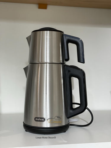 MULEX Mulex Elektrische Theepot 1 / 2 Liter Geborsteld RVS