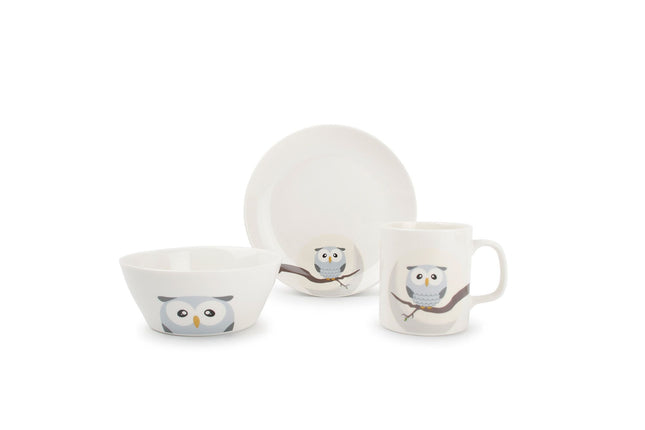 ONA Ona Kinderservies 3-delig Kids Owl