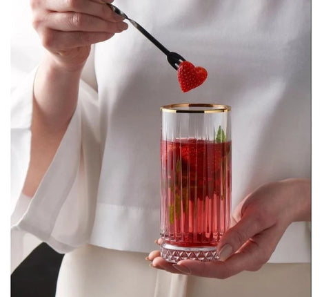 PASABAHCE Pasabahce Elysia Gold Touch Limonade Glazen 4 Delig 280cc