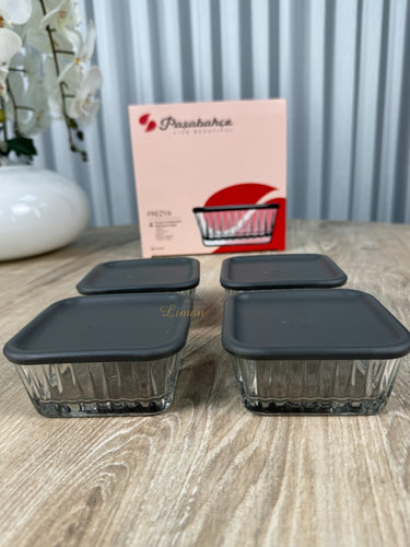 PASABAHCE Pasabahce Frezya Saus Kommen met Deksel ( 8 Delig ) 220 cc