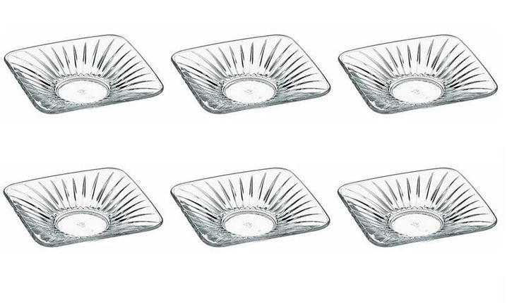 PASABAHCE Pasabahce Kare Glazen Theeonderzetters – 6 Delig