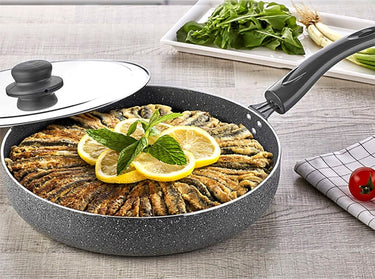 polochef PoloChef Chupra /Hamsi graniet 32cm vis Pan ( NIET INCUTIE GESCHIKT )