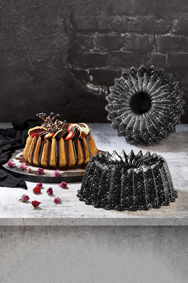 polochef Polochef Lindo Cakevorm - Graniet Bakvorm - 26cm - Non-Stick - Zwart