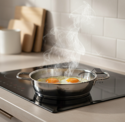 polochef Polochef Proline omeletset met deksel RVS 14 cm