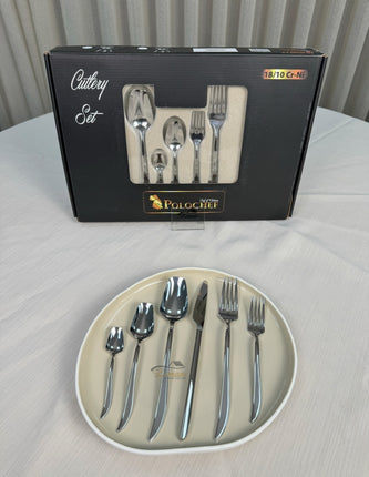 polochef Polochef Quatro Bestekset 36-delig 6-persoons Zilver